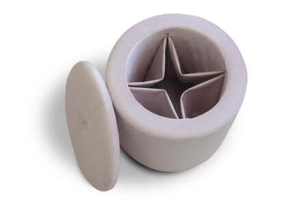 Пуф Round с ящиком для хранения (400x400x410) Пудровый (Пудровый)