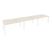 Стол переговорный Onix O.MP-PRG-3.3 4140x980x750 (Тиквуд Темный/Белый Металл)