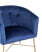 Кресло Шале велюр синий (Стул-кресло Шале синий)