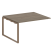 Проходной наборный элемент переговорного стола Metal System Style БО.ППРГ-3 1400x1235x750 (Дуб Наварра/Серый металл)