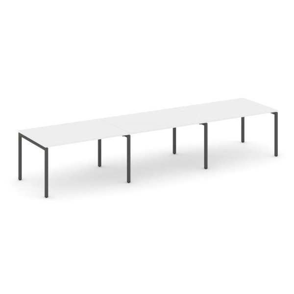 Стол переговорный SN-4P.SPRG-024.3 (4740х980х750) (Белый/Металл Антрацит)