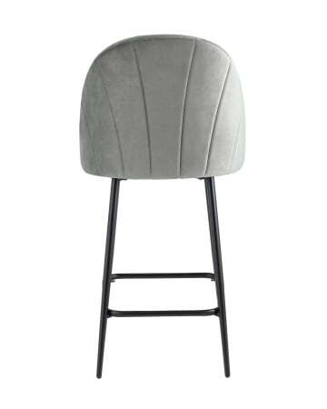 Стул полубарный Логан велюр серый (Стул полубарный Логан серый)