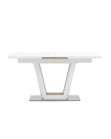 Стол обеденный Атланта раскладной 160-200*90 глянцевый белый (Стол обеденный Атланта белый)