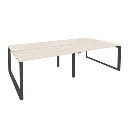 Рабочая станция на О-образном м/к Onix O.MO-D.RS-4.3.7 2760x1475x750 (Денвер Светлый/Черный металл)