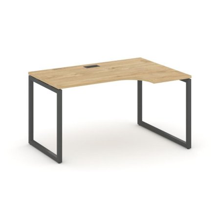 Стол рабочий эргономичный SN-4O.SPA-012(R) (1580х700/980х750) (Тиквуд Светлый/Металл Антрацит)