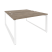 Рабочая станция на О-образном м/к Onix O.MO-D.RS-2.3.8 1380x1635x750 (Тиквуд Темный/Белый Металл)