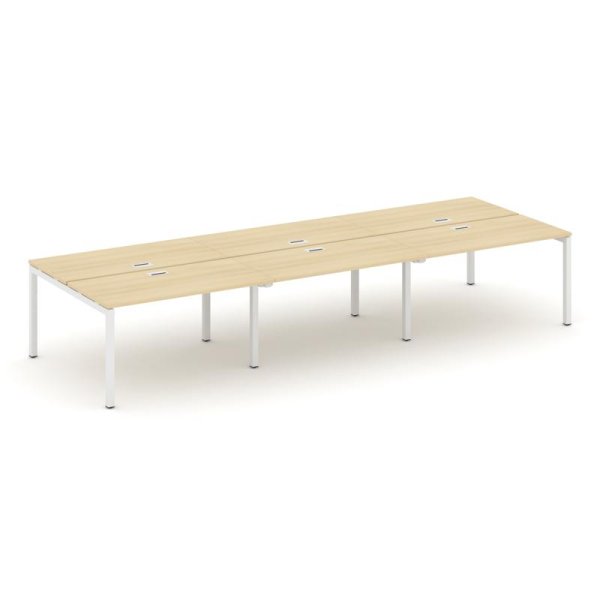 Рабочая станция 2-х сторонняя SN-5P.DRS-063 (4140х1232х750) (Акация Лорка/Металл Белый)