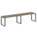 Рабочая станция Metal System Style БО.СМ-2.4 3200x720x750 (Дуб Наварра/Серый металл)