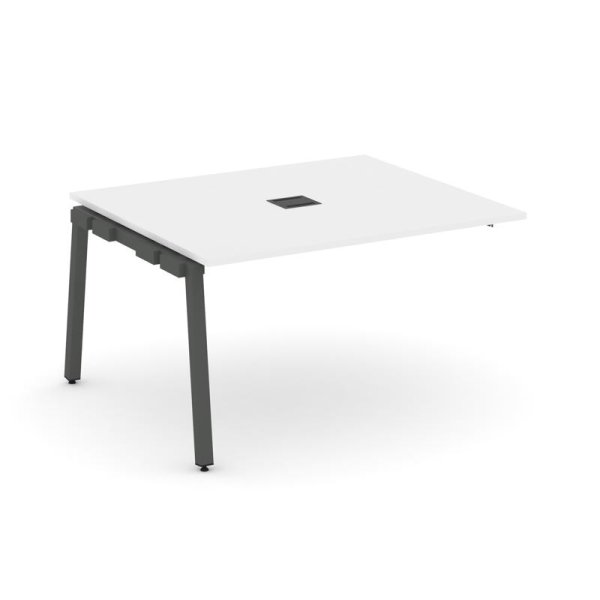 Проходной наборный элемент переговорного стола SN-5A.NSPRG-032 (1180х1180х750) (Белый/Металл Антрацит)
