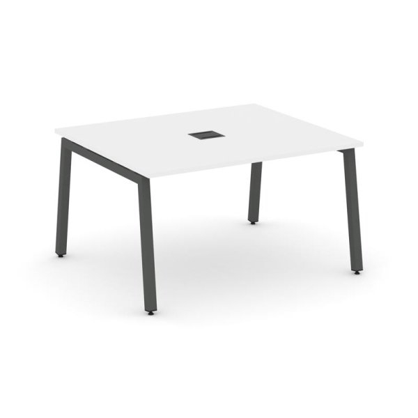 Стол переговорный SN-5A.SPRG-034 (1580х1180х750) (Белый/Металл Антрацит)