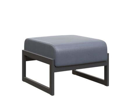 Банкетка одноместная MD.B1  (655х700х700) (Oregon Серый арт.17/Чёрный металл)