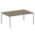 Переговорный стол 1 столешница Metal System Style БП.ПРГ-1.5 1800x1235x750 (Дуб Наварра/Серый металл)