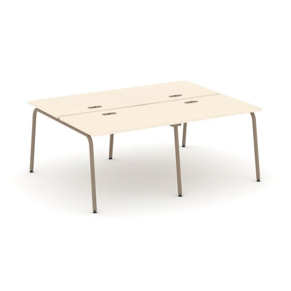 Рабочая станция 4 места ES.D.RS-4.1-LK (1960х1500х750) (Сатин/Металл Латте)