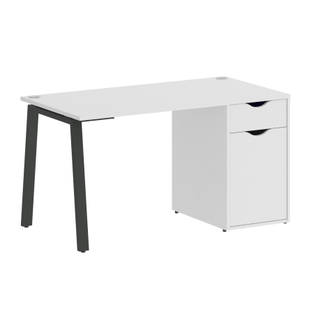 Стол письменный VR.SP-3-138.1.A 1380x720x750 (Белый/Антрацит Металл)