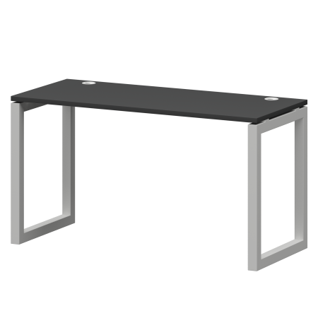 Стол на металлокаркасе Смарт СМС25-О-18К.60.Пр50 1800x600x750 (Графит/Белый)