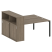 Рабочая станция с опорным шкафом-купе Metal System Style БП.РС-СШК-2.3 1810x1475x1098 (Дуб Наварра/Серый металл)