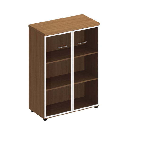 Шкаф средний двери прозрачное стекло в рамке Патриот ПТ 769 900x460x1200 (Вишня скандинавская)