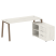 Рабочая станция с тумбой на А-образном м/к Metal System Style БА.РС-СТС-2.4 (R) 1700x1520x750 (Дуб наварра/Серый металл)