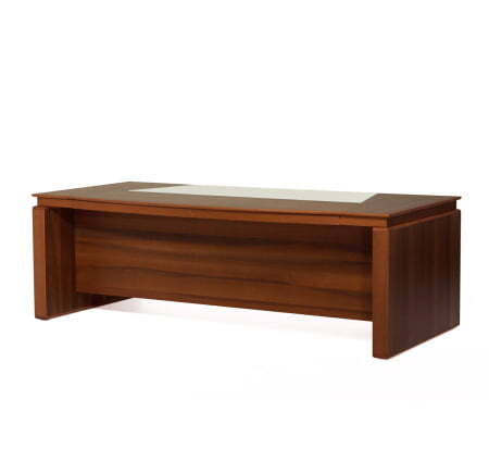 Стол для руководителя закругленый EC233 2300х1100х750 (Орех/Белый)