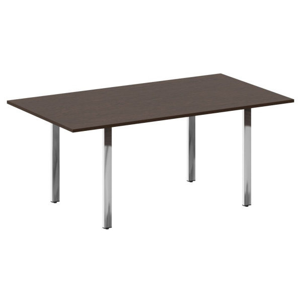 Стол переговорный на П-обр. м/к БП.ПРГ-180 1800x1000x750 (Венге Цаво/Нерж. Сталь)