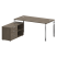 Стол для руководителя с тумбой левый БГ.СРТ-4.8 (L) 1700x1620x750 (Вяз Благородный/Нерж. Сталь)