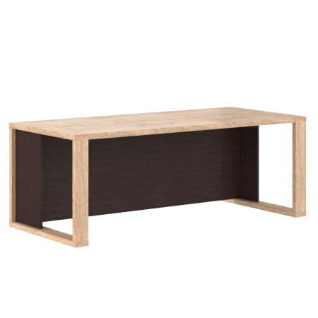 Стол руководителя фронтальная панель высотой 600мм Alto AST 209H 2000x900x750 (Дуб Девон/Венге Магия)