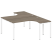 Рабочая станция криволинейная Metal System Style БП.РАС-СА-2.4 1600x2435x750 (Дуб Наварра/Серый металл)