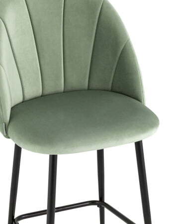 Стул полубарный Логан велюр фисташковый (Стул полубарный Логан фисташковый)