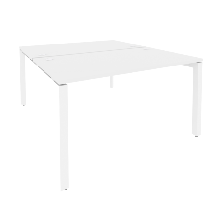 Рабочая станция на П-образном м/к Onix O.MP-D.RS-2.3.8 1380x1635x750 (Белый Бриллиант/Белый Металл)