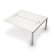 6МБК.5274 Бенч-система на 2 рабочих места, конечный модуль (1600x1435x750) (Шамони светлый/Алюминий матовый)