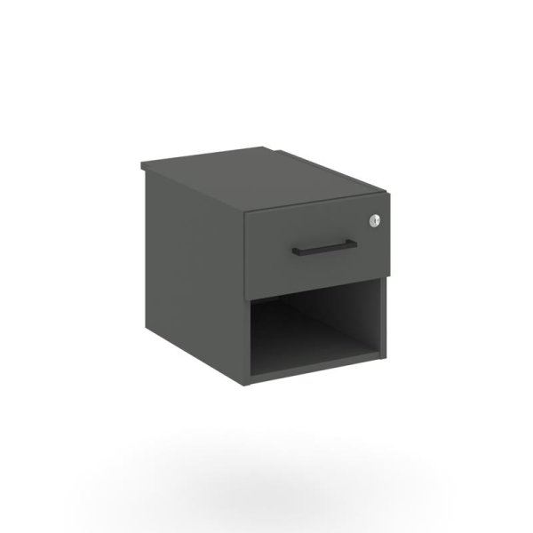 Тумба с 1 открытой нишей и 1 ящиком SN.TP-041 (343х453х356) (Антрацит)