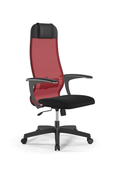 Кресло для руководителя Метта Sit 10 B1-111U - X2+UMF(X1) /Ub00/Wh00/U0mL-b(M09.B02.G15.W01) (Красный | Черный)