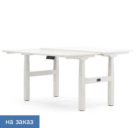 SKID Бенч-система на 2 рабочих места 160х155 (Белый/Белый металл)