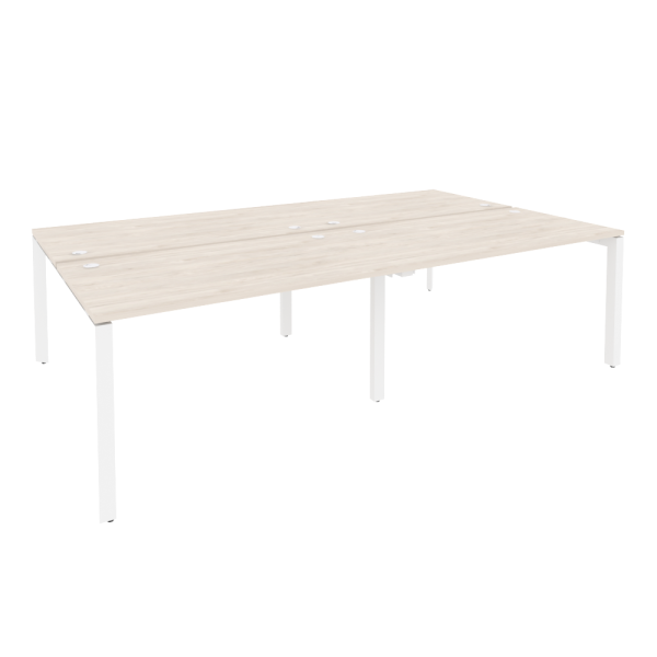 Рабочая станция на П-образном м/к Onix O.MP-D.RS-4.3.8 2760x1635x750 (Денвер Светлый/Белый Металл)