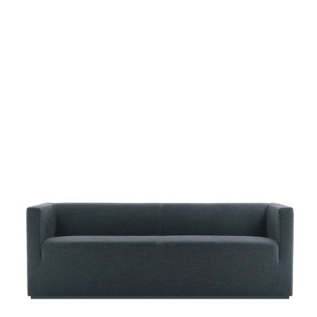 Диван офисный Аскот (М-27) 3-х местный с подлокотниками (Темно-серый)