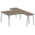Рабочая станция криволинейная Metal System Style БА.РАС-СА-2.4 1600x2435x750 (Дуб Наварра/Серый металл)
