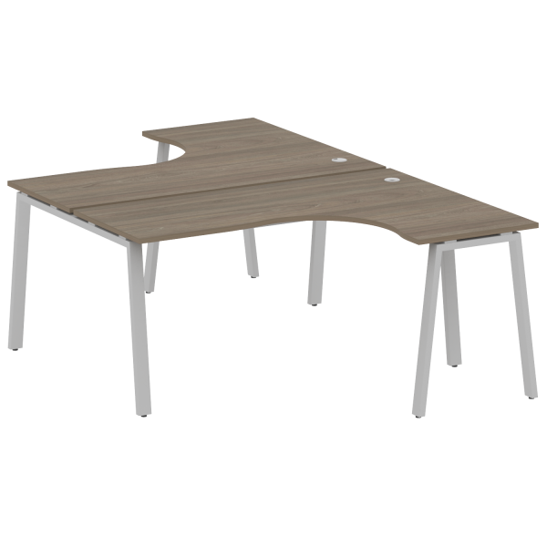 Рабочая станция криволинейная Metal System Style БА.РАС-СА-2.4 1600x2435x750 (Вяз/Серый металл)