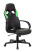 Кресло игровое Zombie RUNNER черный/зеленый эко.кожа крестов. пластик (Черный)