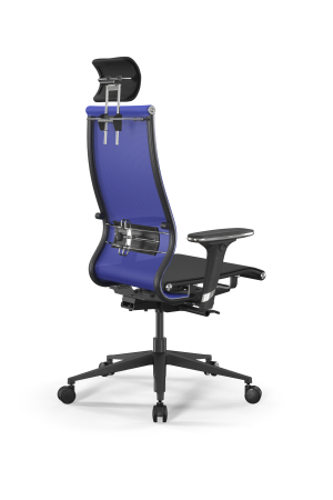 Кресло для руководителя Метта SynchroSit 10 B2-107D - T /Km00/Nb00/D32P/H3mL-2D(M23.B11.G19.W03) (Васильковый | Черный)