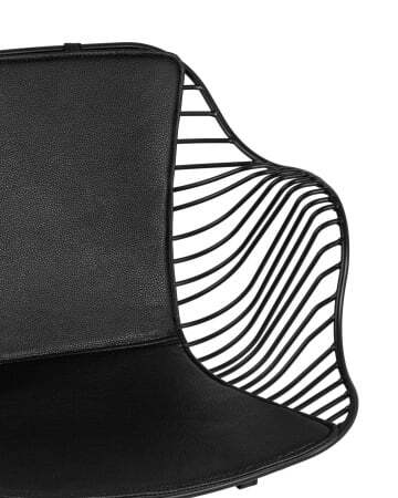 Кресло Thomas черное с черной подушкой (Стул-кресло Thomas черный)