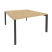 Рабочая станция на П-образном м/к Onix O.MP-D.RS-2.3.8 1380x1635x750 (Тиквуд Темный/Белый Металл)
