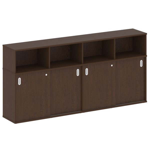 Шкаф-купе приставной Metal System Style Б.ШК-4 Т 2332x410x1098 (Венге Цаво)