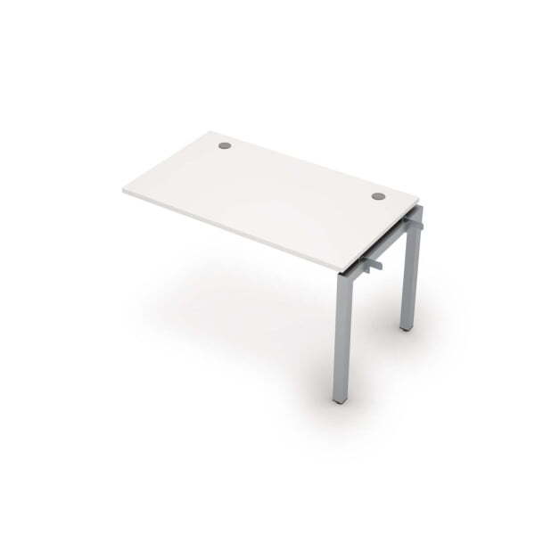 6МБС.5178 Линейная бенч-система, средний модуль (1200x700x750) (Белый/Алюминий матовый)