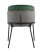 Стул Дабл велюр тёмно-серый с зеленой вставкой (Стул Дабл темно-серый, зеленый)