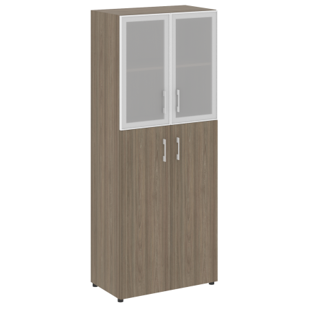 Шкаф комбинированный со стеклом в алюминиевой раме нужен топ LT.ST 1.7R 800x450x1990 (Вяз Благородный)