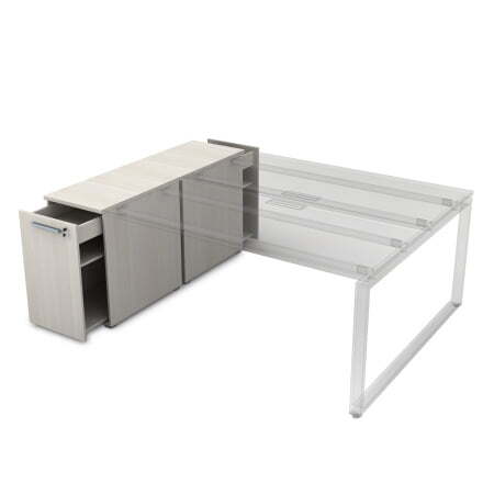 9ТП.012.2 Тумба с выкатной секцией (1635x450x750) (Ivory)