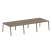 Рабочая станция на 6 рабочих места на А-образном м/к Metal System Style БА.СМ-6.2 3600x1475x750 (Дуб наварра/Серый металл)