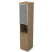 9ПЛ.005.20 Пенал высокий со стеклом и нишей (400x450x2045), левый (Teakwood)
