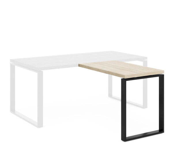 ROTONDA Брифинг-приставка 100x60 (Дуб светлый/Черный металл)