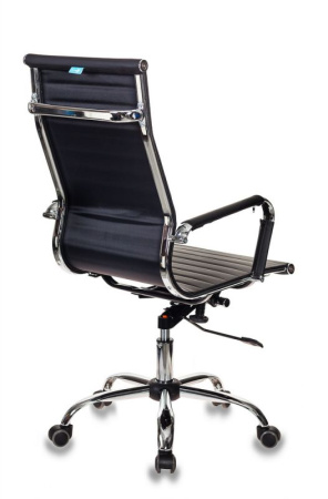 Кресло руководителя CH-883 черный эко.кожа крестов. металл хром (Черный)